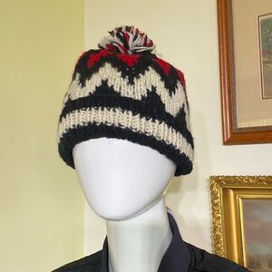 NWT 100% Wool Traditional Nepali Toque Made in Nepal Unisex